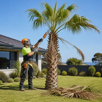 Palm tree removal from a residential property in Mount Martha