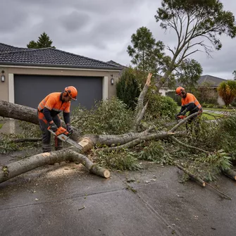 Emergency tree removal after storm in Patterson Lakes