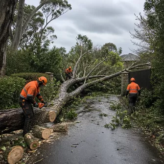 Emergency tree removal after a storm in Pearcedale.