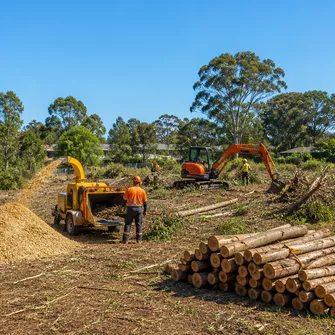 Land clearing for development in Somerville, VIC